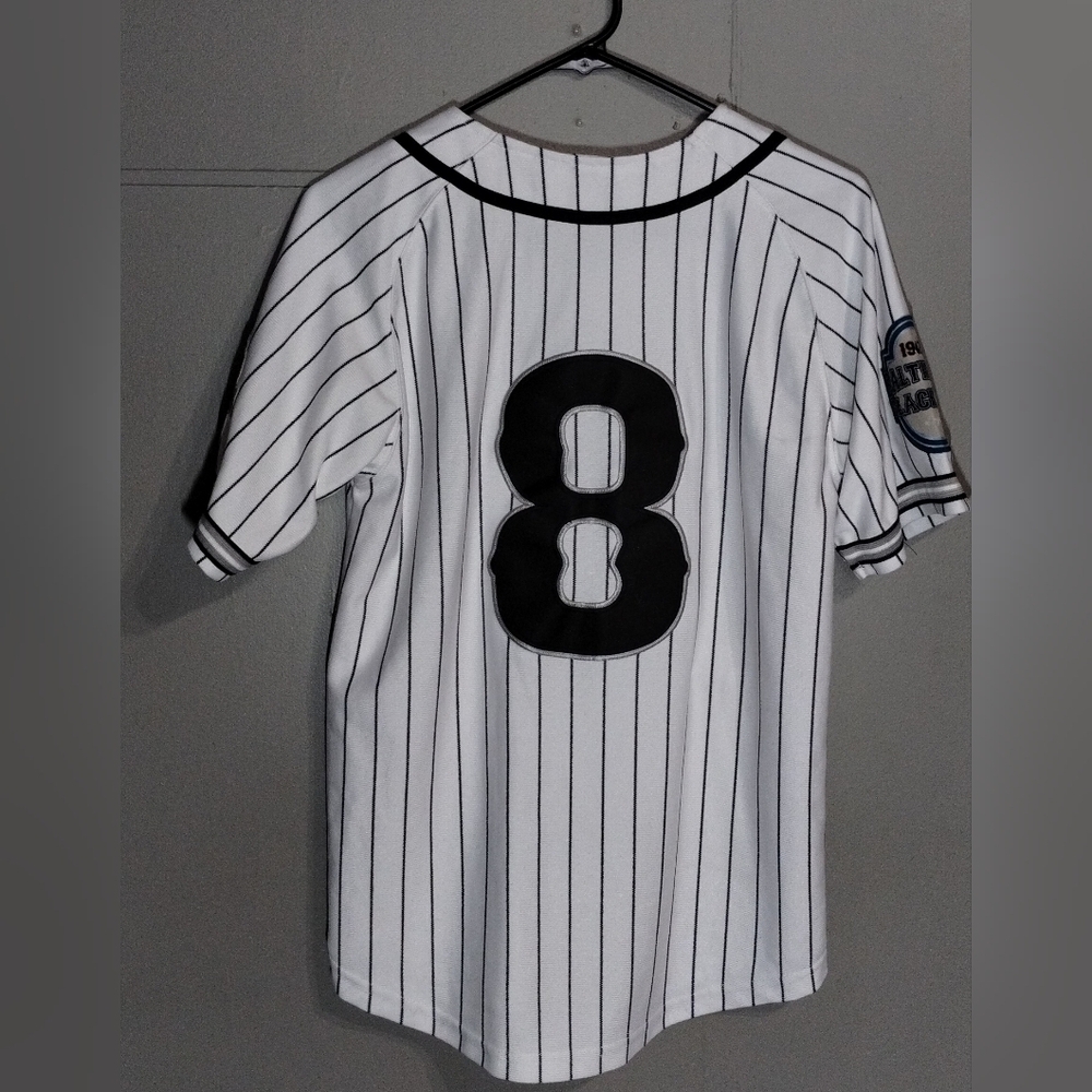 Baltimore Black Sox League Full Button Pinstripe Jersey Size (SX) - Picture 2 of 11